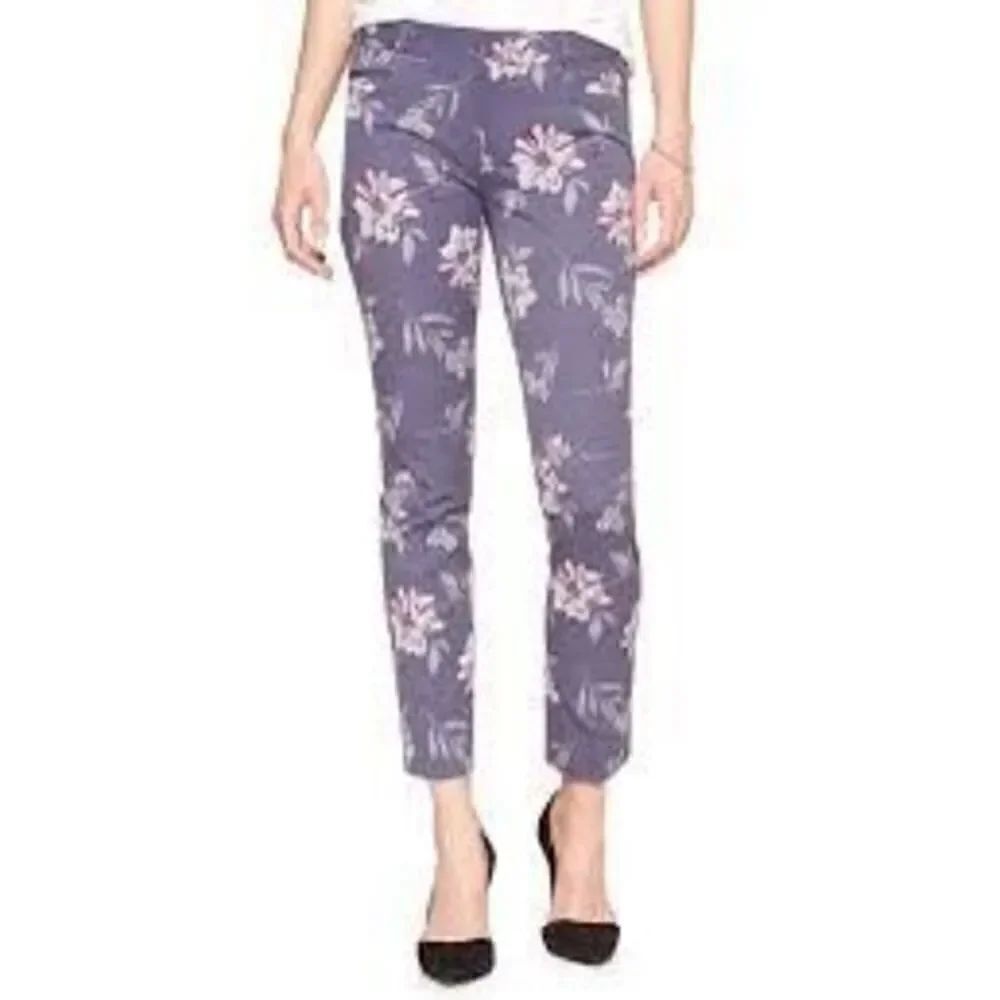 Banana Republic Sloan Floral Slim Ankle Pant SZ 2